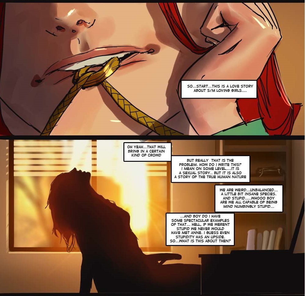 first scene in Sunstone graphic novels series